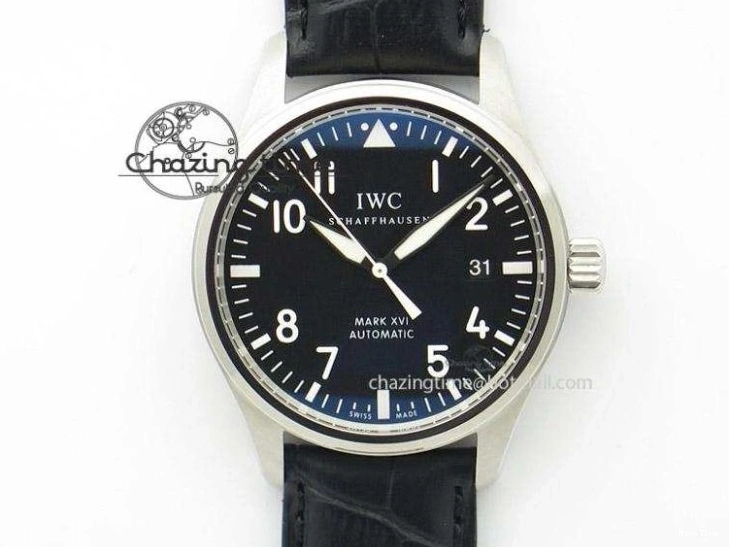 MIROTIME 0516 Mark XVI 1:1 Best Edition MK Maker SS Black Dial A2892 On Black Leather Strap Chic 7371